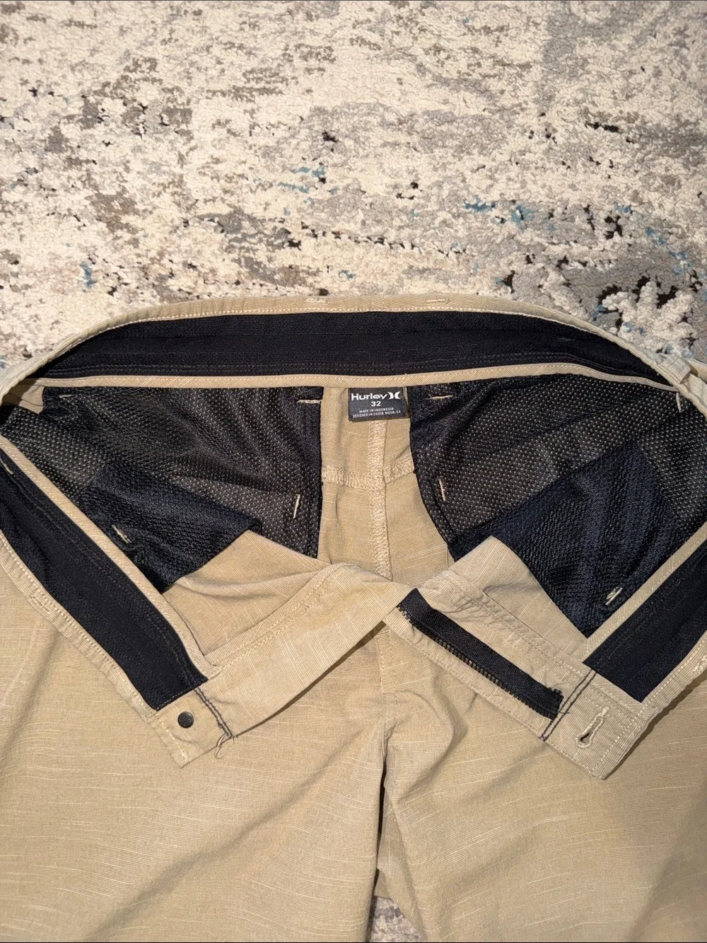 Mens Hurley Phantom Khaki Shorts Size 32